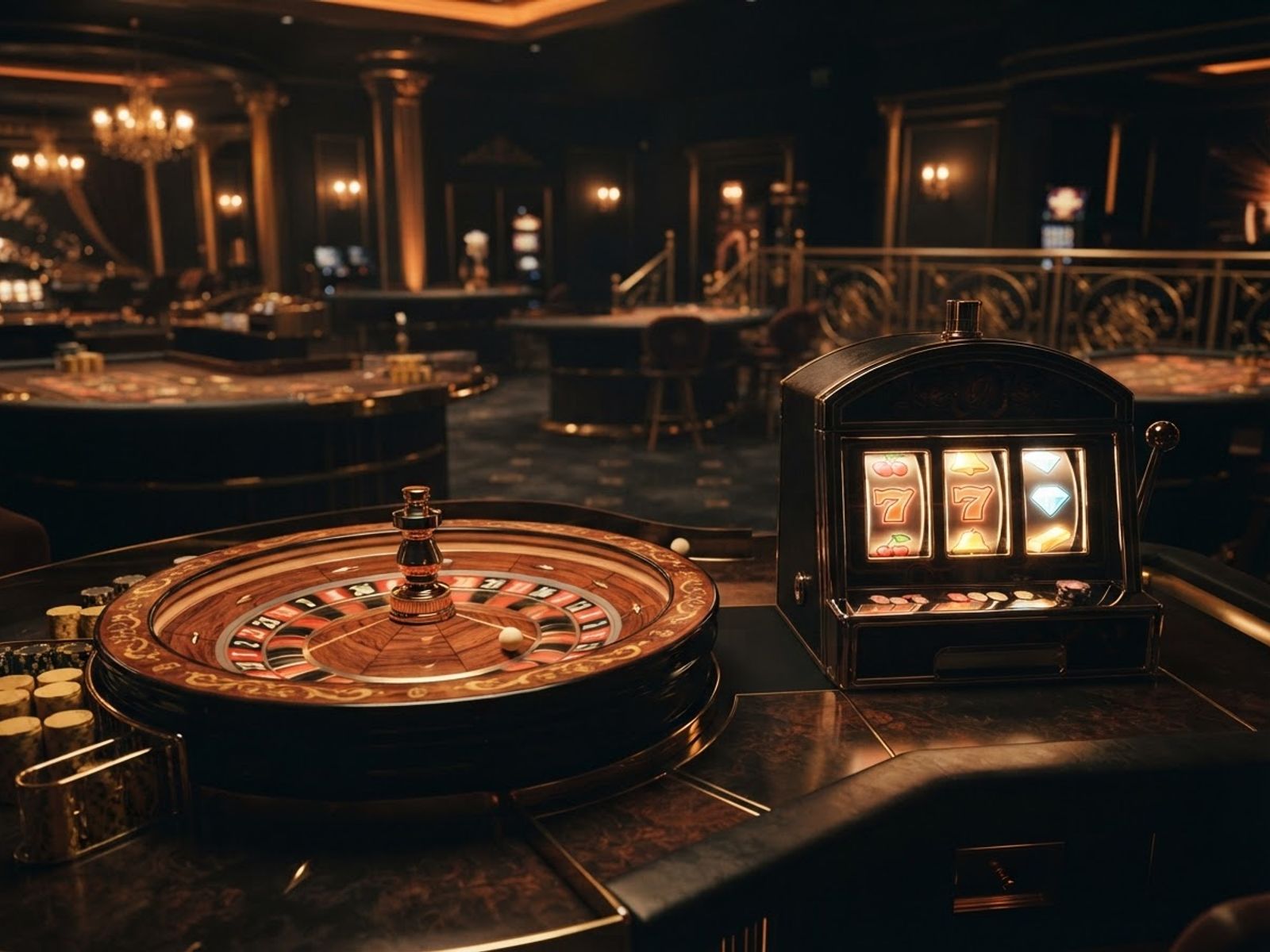 Casino en ligne avec roulette et machines à sous éclairées