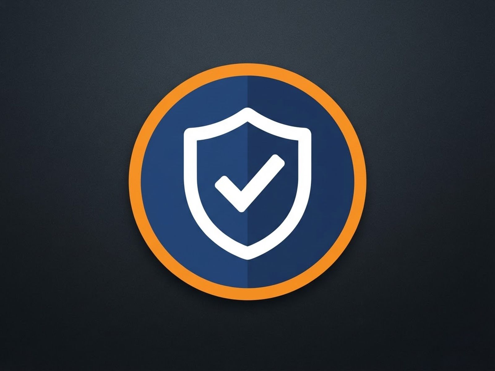Badge de sécurité en bouclier avec coche