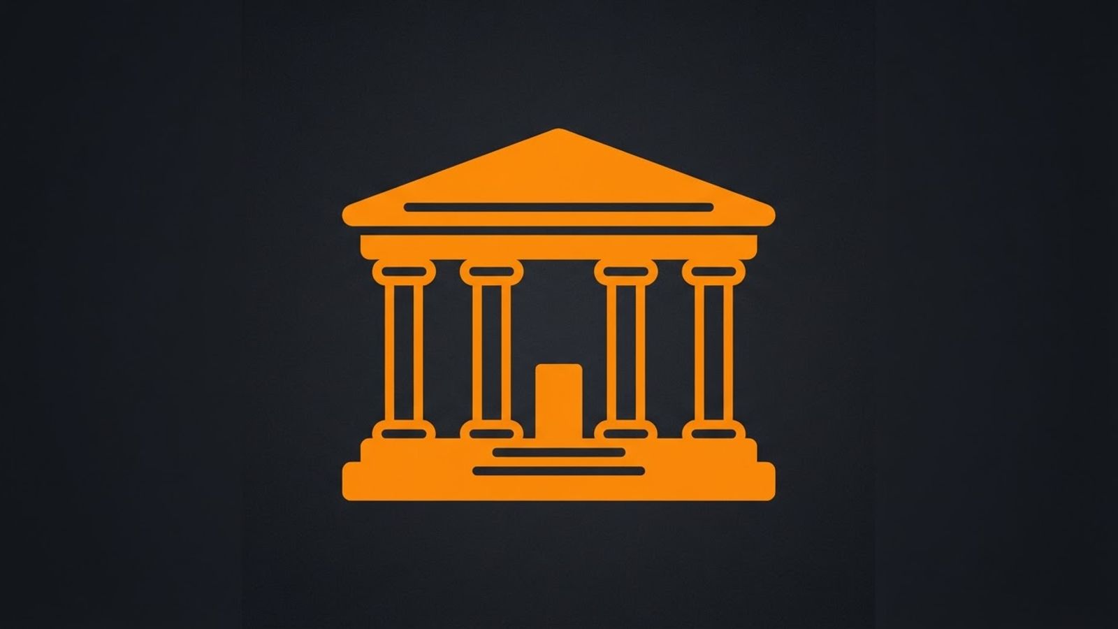 Icône de bâtiment bancaire à colonnes